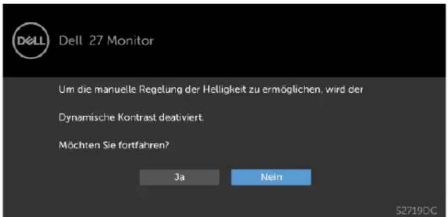 DELL S Series S2719DC - OSD-Warnmeldungen - 1
