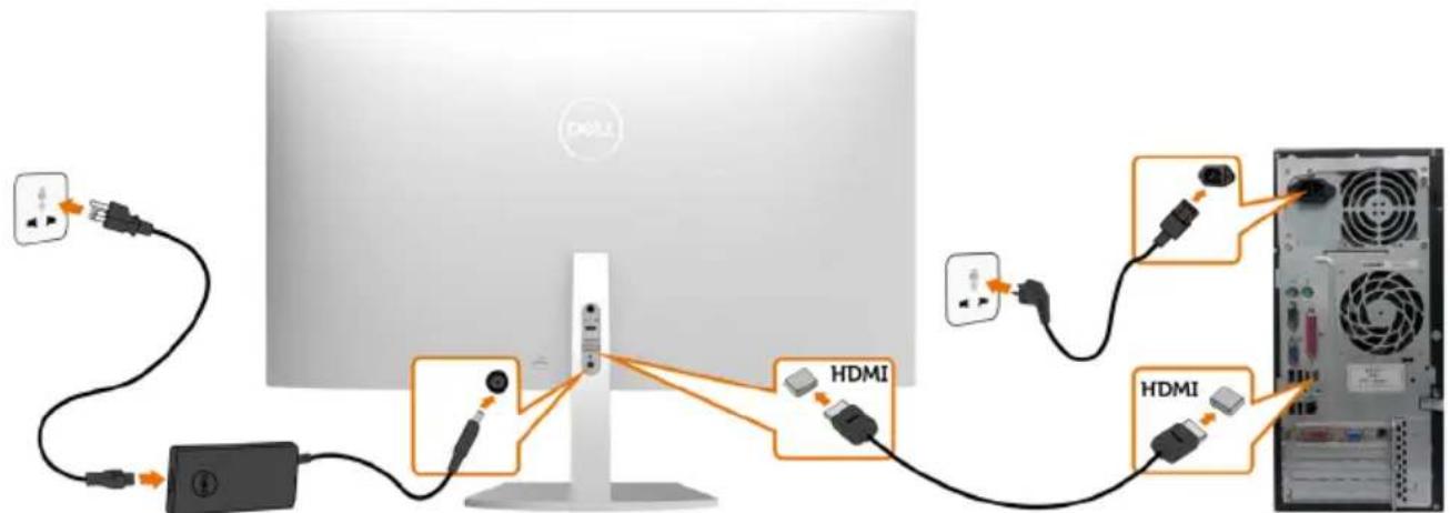 DELL S Series S2719DC - Ihren Monitor anschließen - 2
