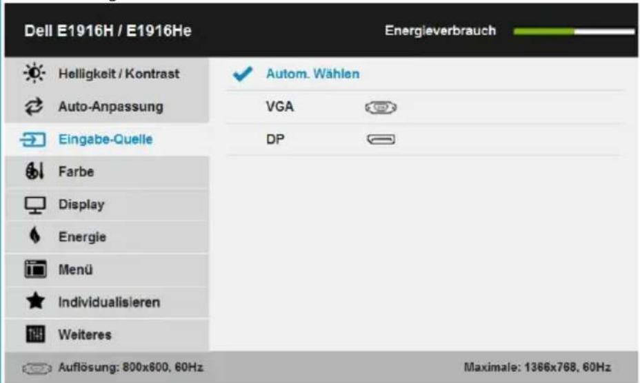 DELL E Series E1916H - Eingabe-Quelle - 1