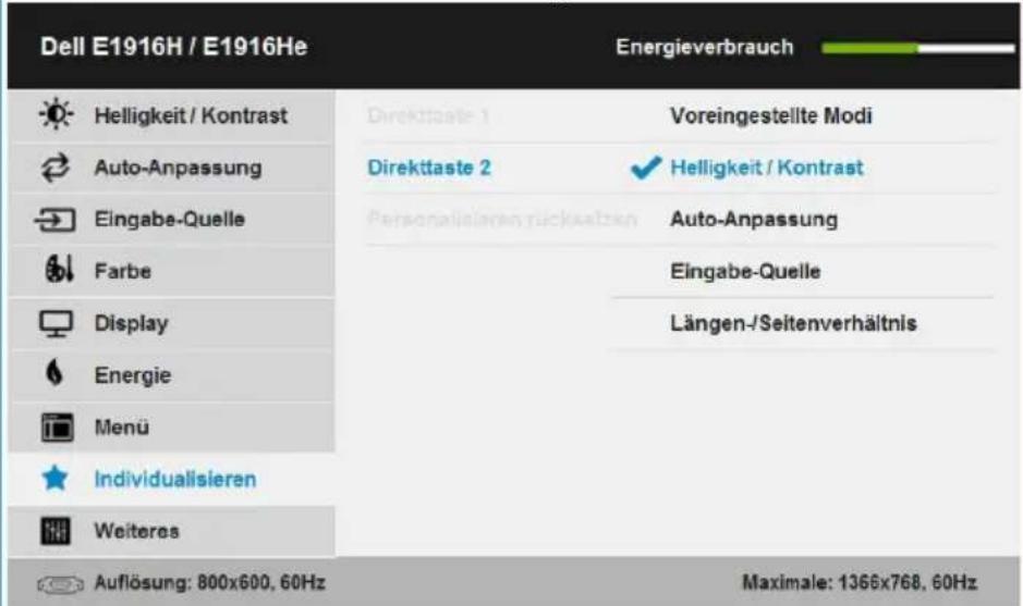 DELL E Series E1916H - Direkttaste 2 Sie - 1