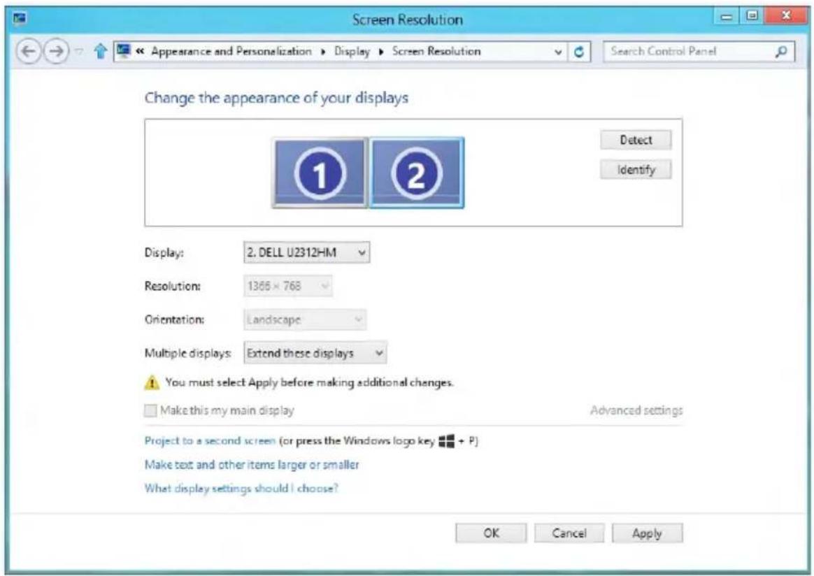 DELL E Series E1916H - Unter Windows® 8 oder Windows® 8.1 - 1