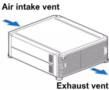 Air intake vent Exhaust vent
