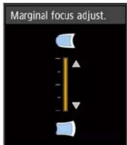 Marginal focus adjust.