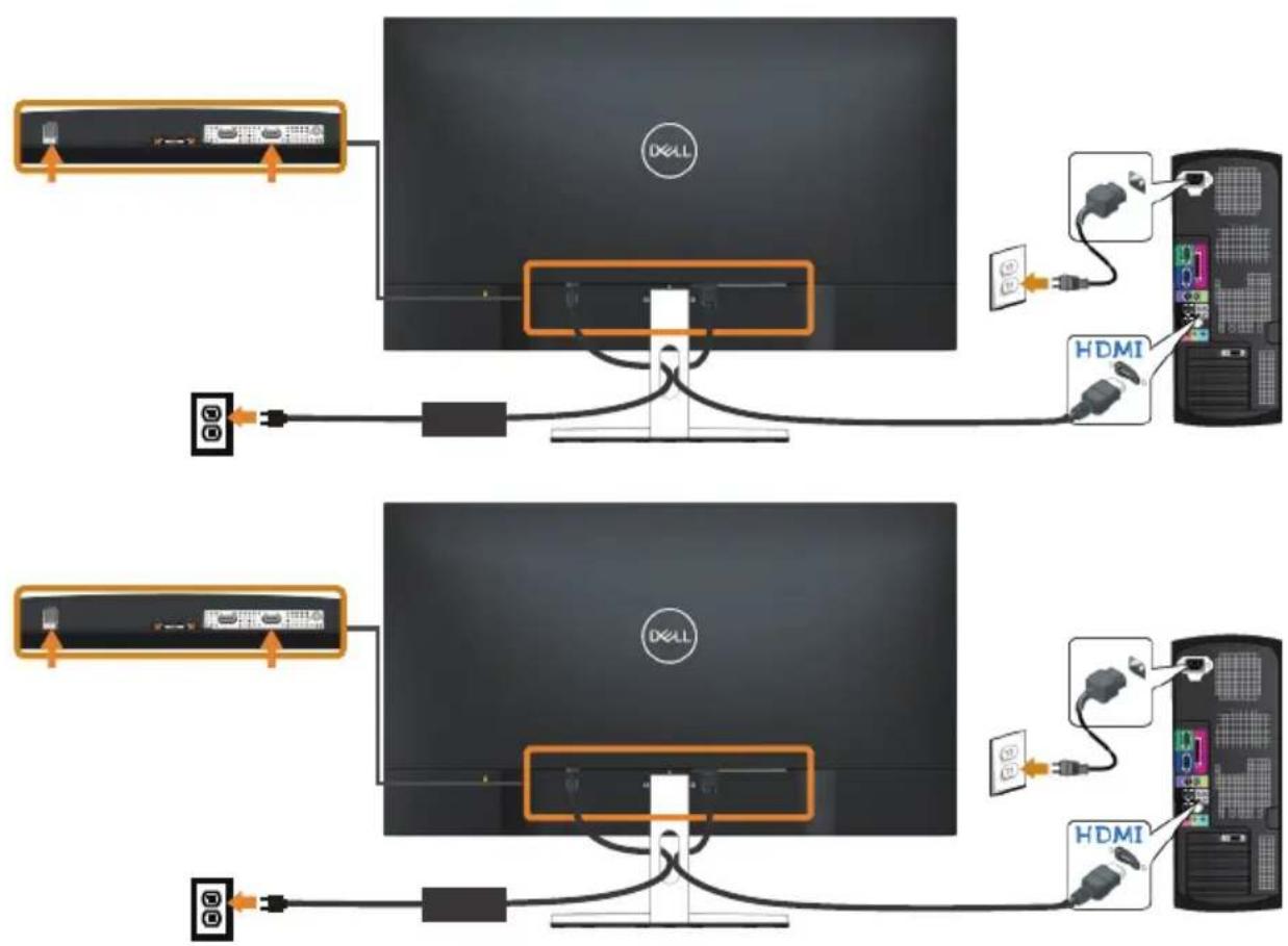 DELL S2719H - HDMI-Kabel anschließen - 1