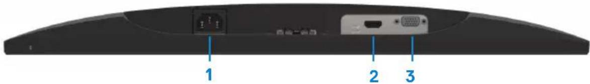 DELL SE2719H - Bottom view, without monitor stand - 1