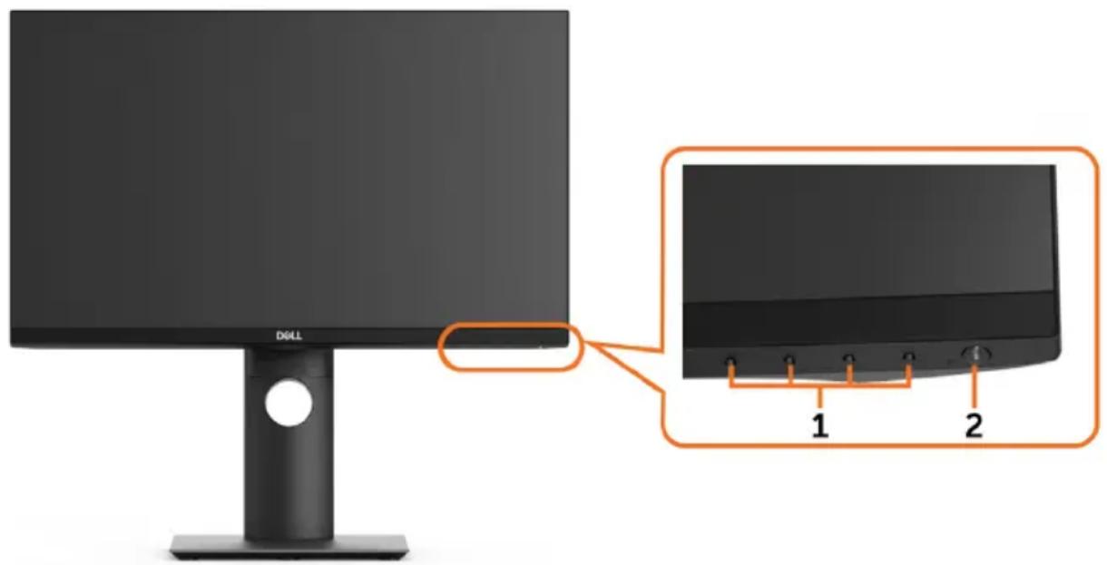 DELL P2719HC - Teile und Bedienelemente - 1