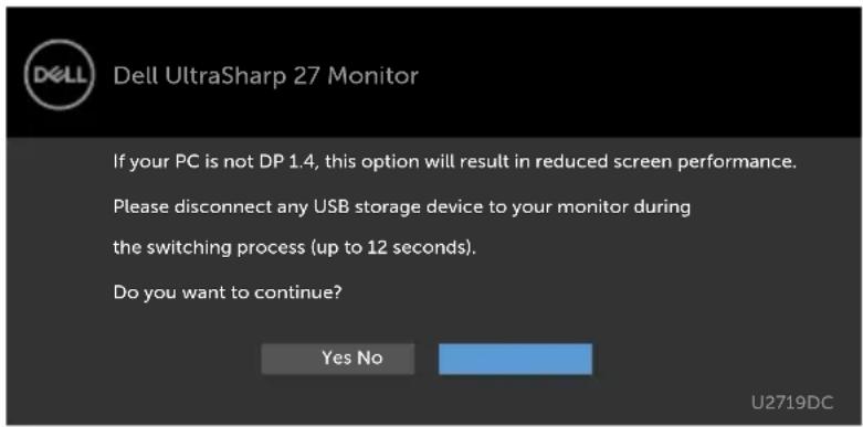 DELL UltraSharp U2719DC - OSD Warning Messages - 11