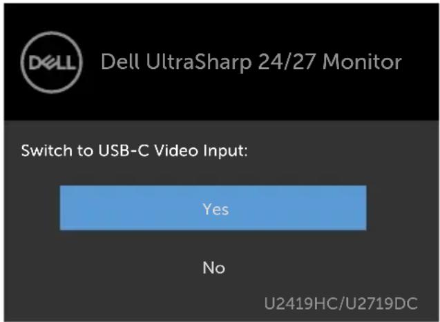 DELL UltraSharp U2719DC - OSD Warning Messages - 10