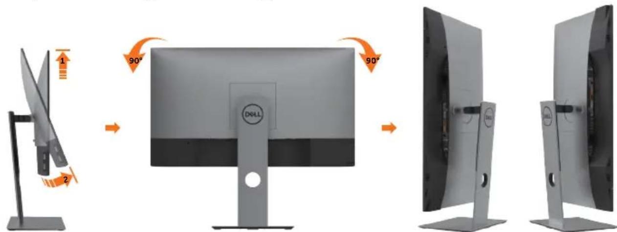 DELL UltraSharp U2719DC - Rotating the Monitor - 1