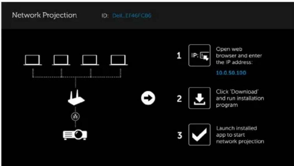 DELL P519HL - Projektor mit Netzwerk verbinden - 5