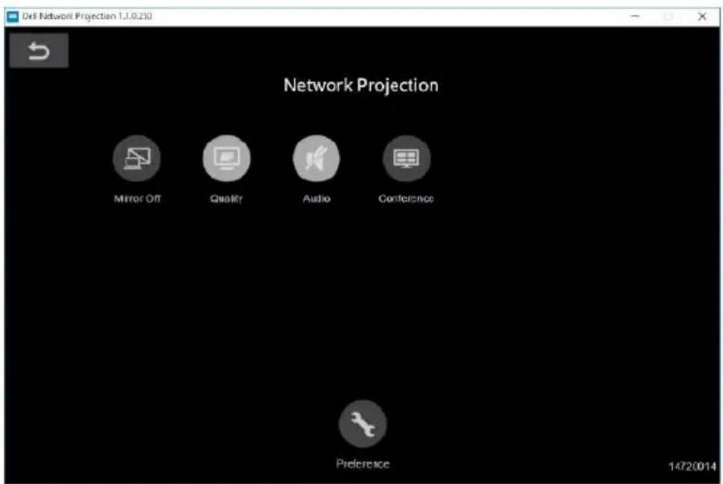 Drill Network Projection 1.1.0.230 Network Projection Mirror Off Quality Audio Conference Preference 14720014