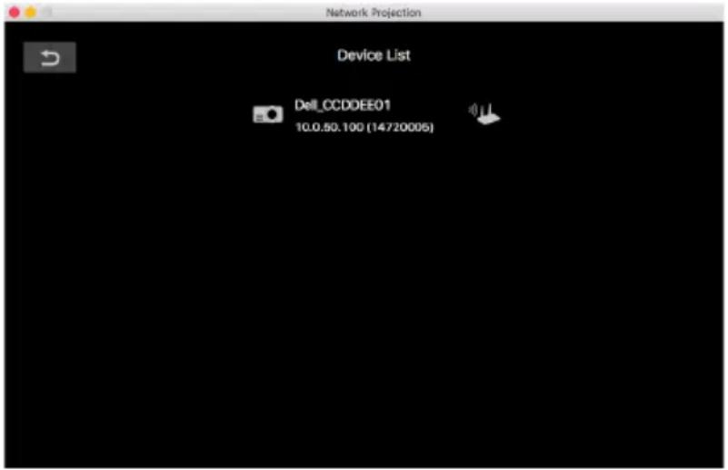 Network Projection Device List Dell_CCDDEE01 10.0.50.100 (14720006)