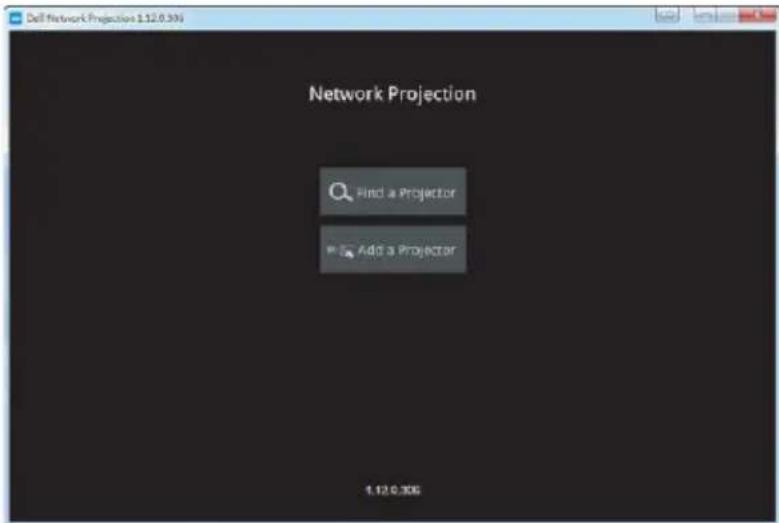Del Network Projection 1.12.0.306 Network Projection Find a Projector Add a Projector 1.12.0.306