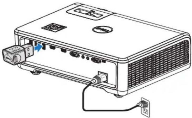 DELL P519HL - Per WLAN-Dongle Verbindung mit einem Computer herstellen - 2