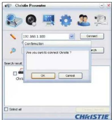 Christie D16WU-HS - Connecting and searching the network display - 3