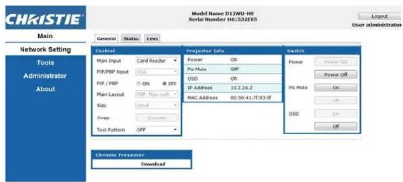 Christie D16WU-HS - Installing the Christie Presenter software - 1