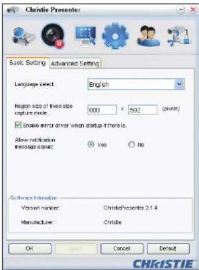Christie D16WU-HS - Configuring Christie Presenter - 2