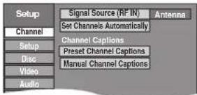 PANASONIC DMR-ES46 - Channel captions - 2