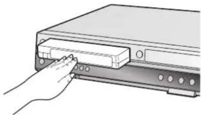 PANASONIC DMR-ES46 - Insertar un videocasete - 1