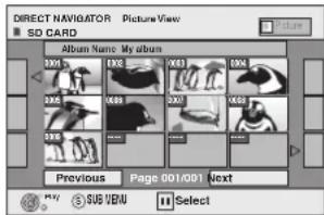 DIRECT NAVIGATOR Picture View SO CARD Album Name My album 2001 1998 1997 1996 1995 2006 2007 2008 2009 Previous Page 001/001 Next MAY SUB VBU Select