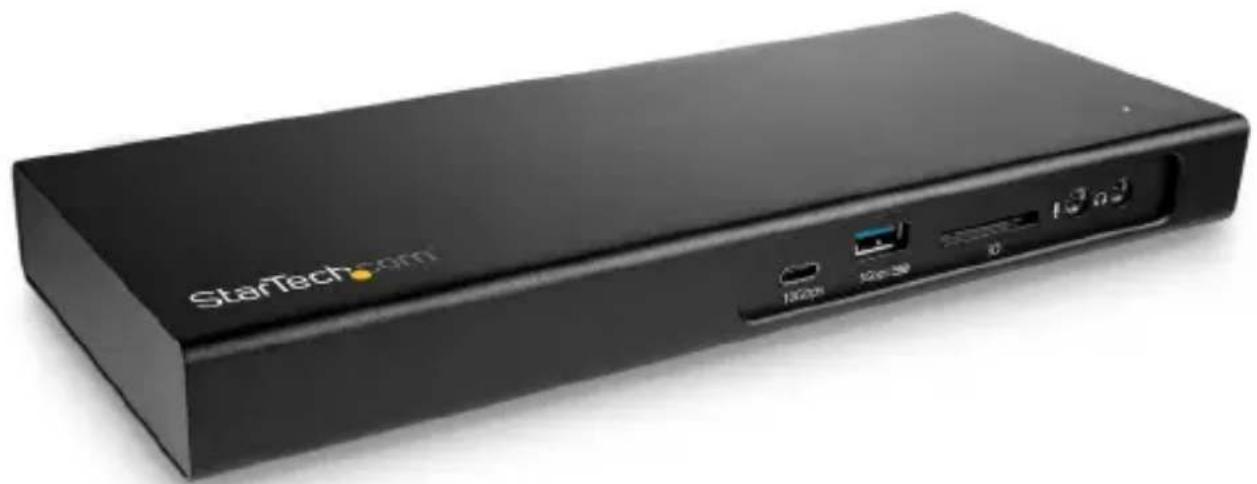 StarTech.com TB3DK2DPM2 - Thunderbolt™ 3 Dual-4K Docking Station for Laptops - PCIe M.2 SSD - SD 4.0 - 1