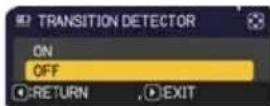 HITACHI CP-EW4051WN - Turning on the TRANSITION DETECTOR - 1