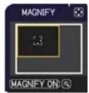 HITACHI CP-EW4051WN - Press the MAGNIFY ON button on the remote control. The picture will be magnified, and the MAGNIFY dialog - 1