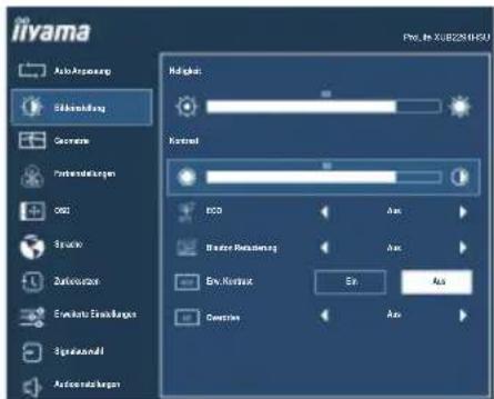 IIYAMA ProLite XU2292HS-B1 - Bildeinstellung \*1 Picture Adjust - 1