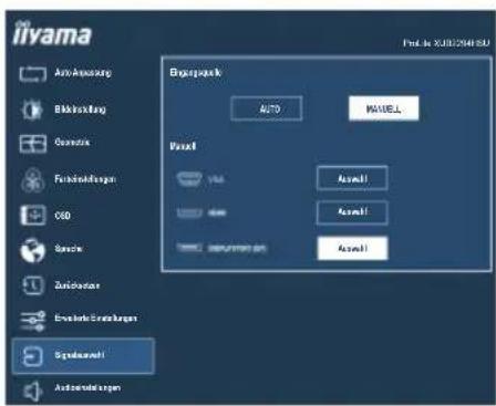 IIYAMA ProLite XU2292HS-B1 - Signalauswahl Input Select - 2
