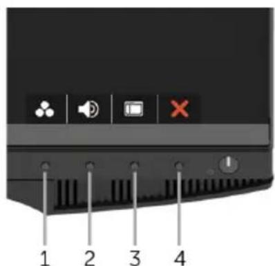 DELL S2417DG - Using the Front-Panel Controls - 1