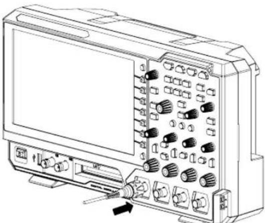 Rigol MSO5102 - Passivtastkopf anschließen: - 1