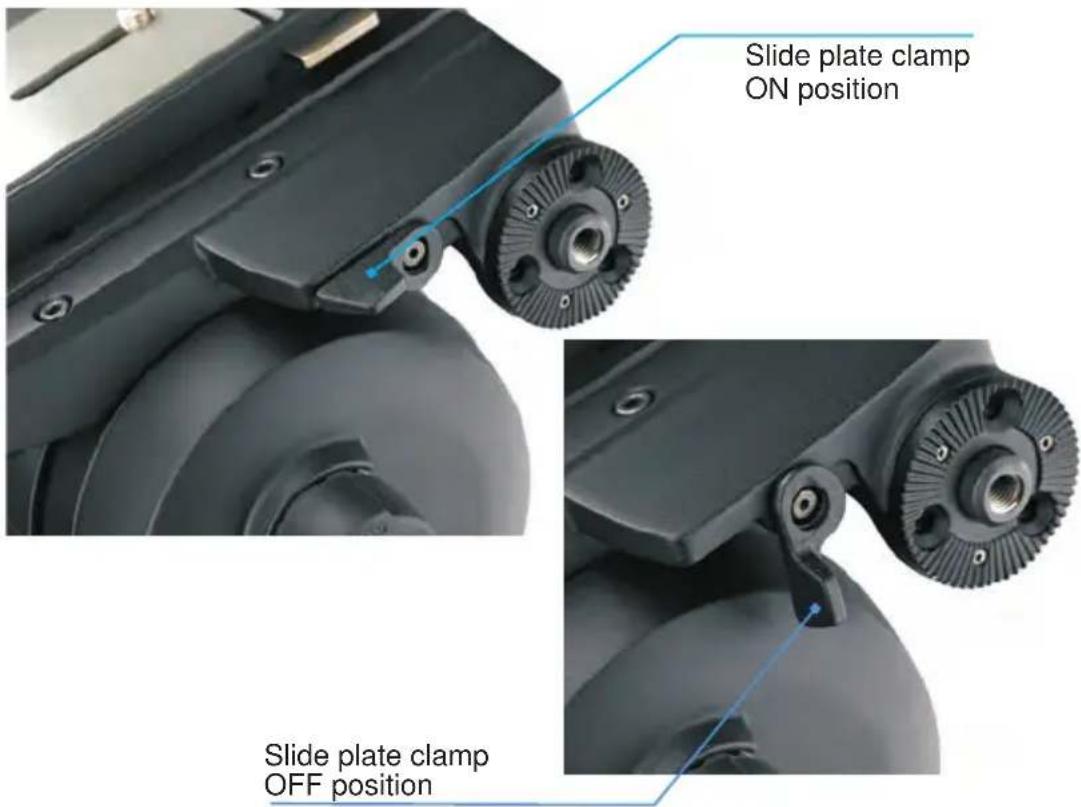 Vinten Vector 430i - Adjusting the slide plate - 1