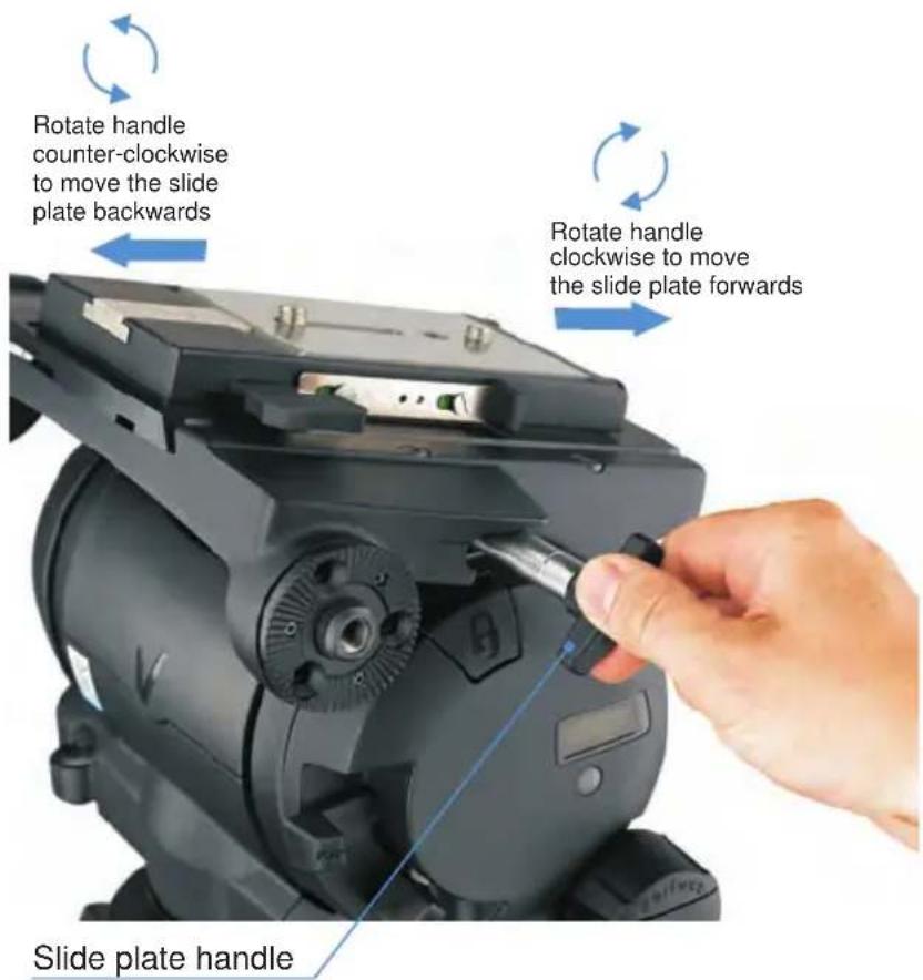 Vinten Vector 430i - Adjusting the slide plate - 2
