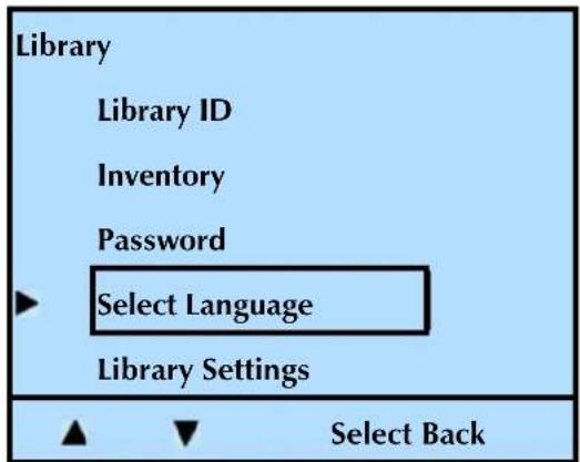 Tandberg Data 2450-LTO - CHANGING THE LCD LANGUAGE - 1