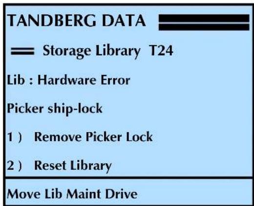 Tandberg Data 2450-LTO - REMOVING THE SHIPPING LOCK - 1