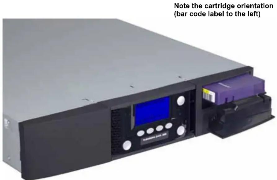 Tandberg Data 2450-LTO - LOADING CARTRIDGES INTO THE I/E PORT - 2