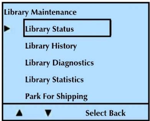 Tandberg Data 2450-LTO - VIEWING LIBRARY STATUS - 2