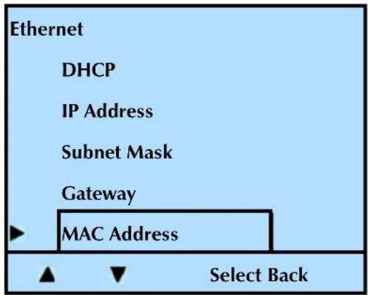 Tandberg Data 2450-LTO - Viewing the MAC Address - 1