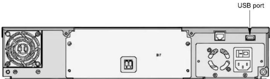 Tandberg Data 2450-LTO - CONNECTING THE LIBRARY TO THE USB PORT - 1