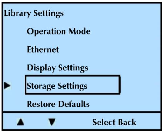 Tandberg Data 2450-LTO - VIEWING LIBRARY SETTINGS - 2