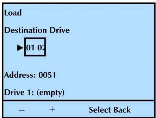 Tandberg Data StorageLibrary T24 - LOADING A CARTRIDGE INTO A TAPE DRIVE - 3