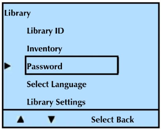 Tandberg Data StorageLibrary T24 - Setting up an operator panel password - 1