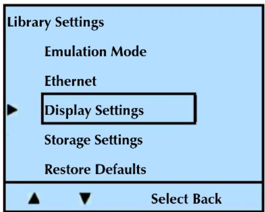 Tandberg Data StorageLibrary T24 - Changing the Contrast - 2