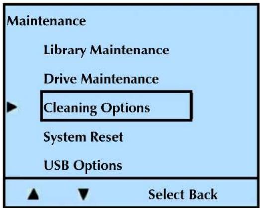 Tandberg Data StorageLibrary T24 - CHECK THE CLEANING CARTRIDGE STATUS - 1