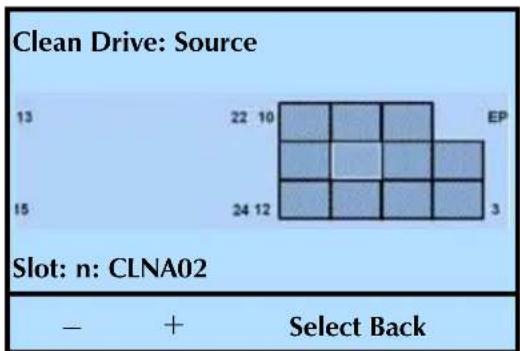 Tandberg Data StorageLibrary T24 - CLEANING A TAPE DRIVE USING THE CLEAN DRIVE OPTION - 2