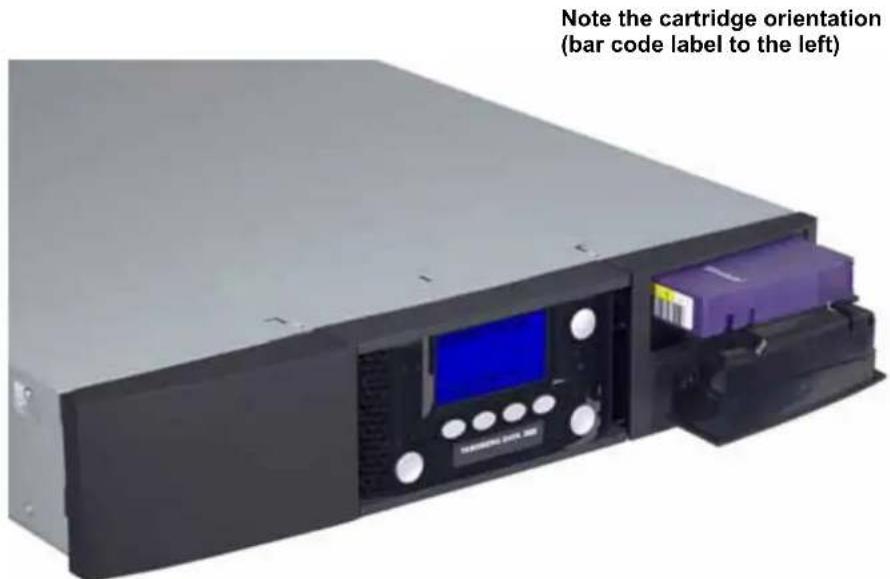 Tandberg Data StorageLibrary T24 - LOADING CARTRIDGES INTO THE I/E PORT - 2