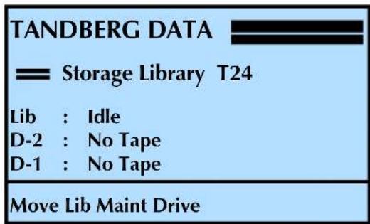 Tandberg Data StorageLibrary T24 - Viewing the Home Screen - 1