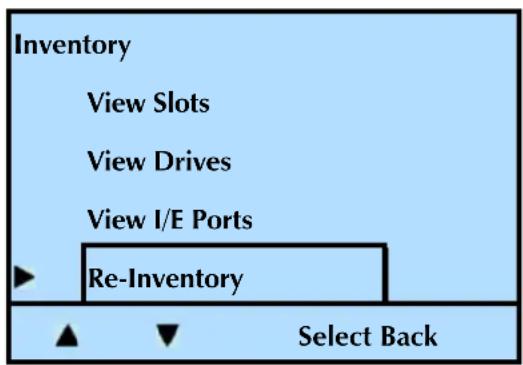 Tandberg Data StorageLibrary T24 - ISSUING A RE-INVENTORY COMMAND TO THE LIBRARY - 2