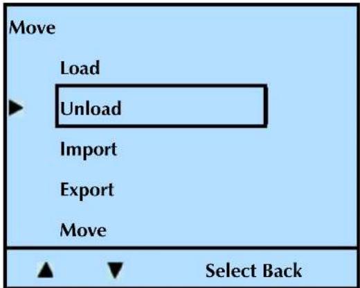 Tandberg Data StorageLibrary T24 - UNLOADING A CARTRIDGE FROM A TAPE DRIVE - 1