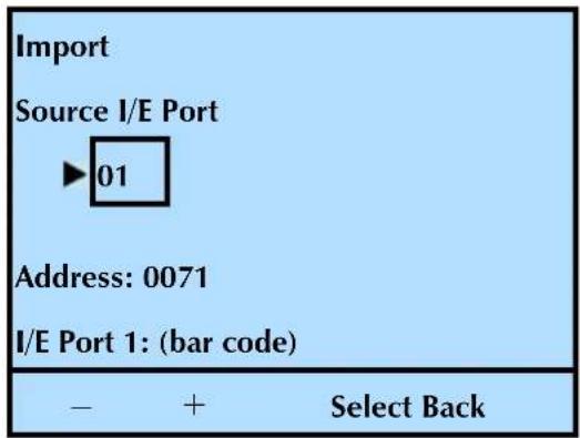 Tandberg Data StorageLibrary T24 - IMPORTING CARTRIDGES THROUGH THE I/E PORT - 2
